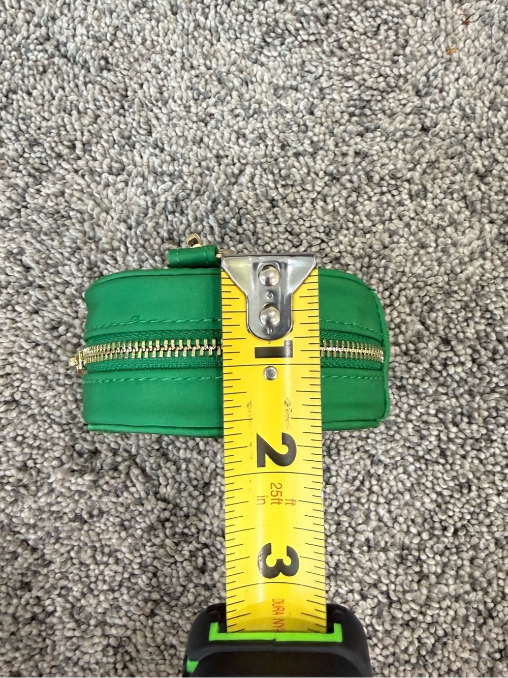 Marc Jacobs Daisy Coin Purse  Green Floral Round Zip Pouch Gold Zipper Bag Charm - Picture 8 of 8